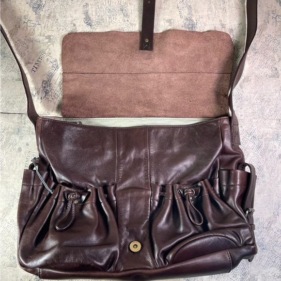 Marc O"Polo Messenger brown leather bag - large Crossbody - Picture 9 of 15